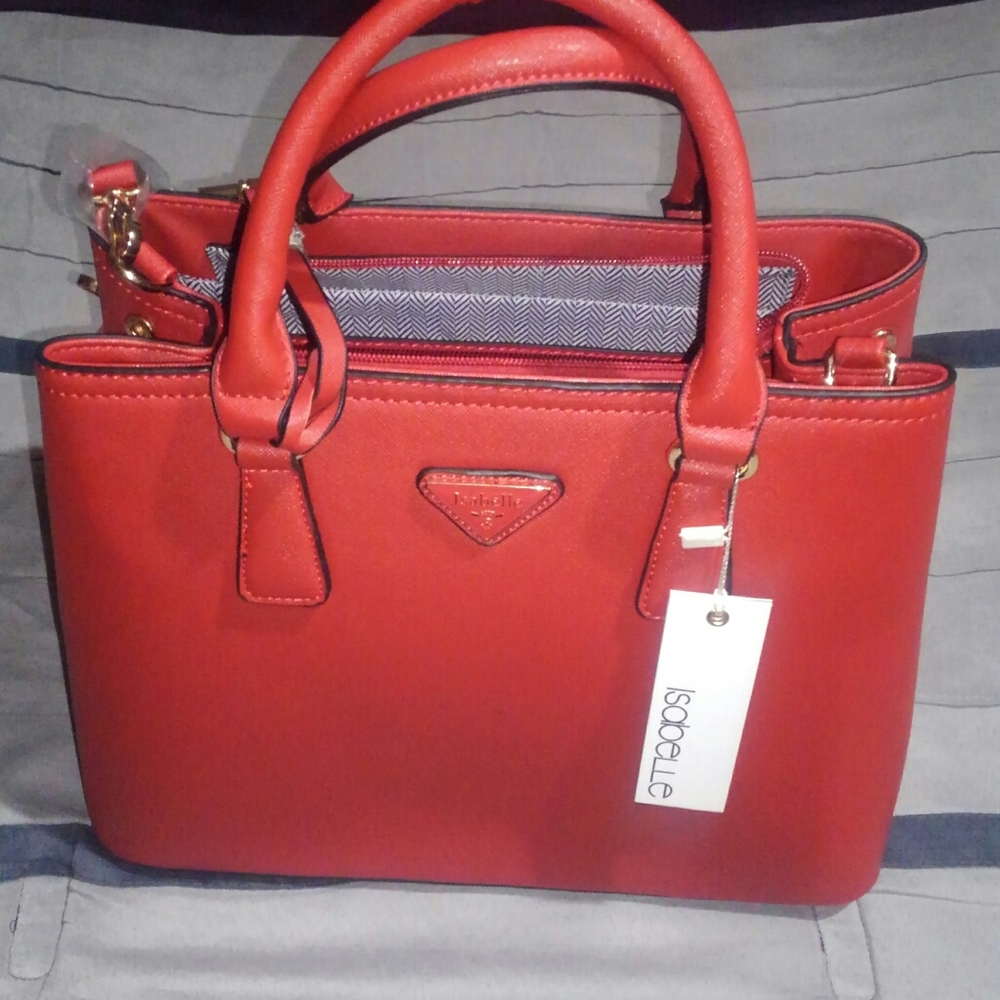 NWT Isabelle Satchel in red
